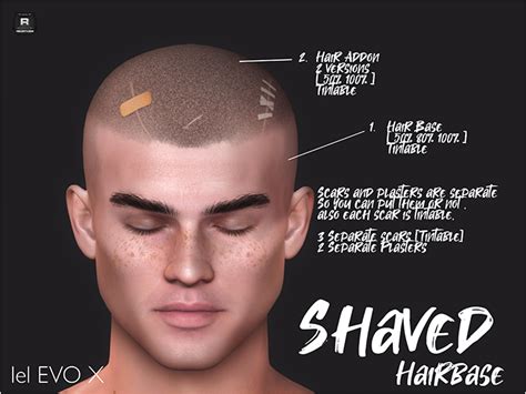 Second Life Marketplace Relentless Shaved Hairbase [evox]