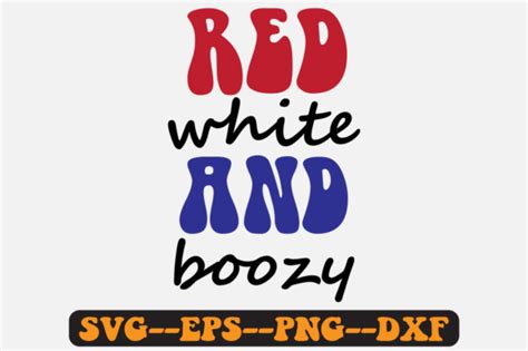 Red White And Boozy Groovy Retro Svg Graphic By Fallensvgworld