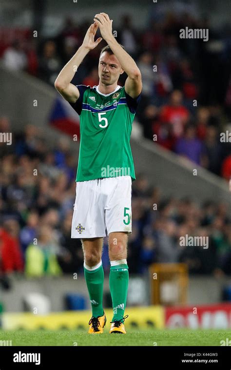 Jonny Evans of Northern Ireland celebrates after the FIFA World Cup ...