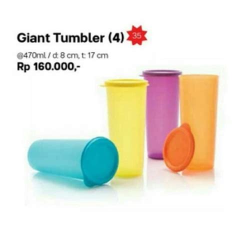 Jual Tb4 Tupperware Mantan Giant Tumbler 470 Ml Shopee Indonesia