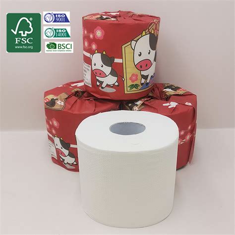 Soft Bamboo Pulp Tissue Ply Sheets Toilet Paper Roll China