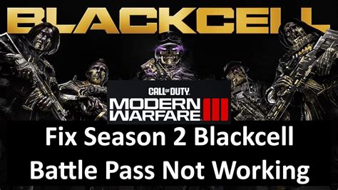 How To Fix MW3 Season 2 Blackcell Battle Pass Not Working YouTube