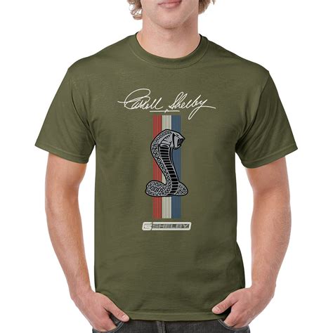 Shelby Cobra Logo T Shirt American Legendary Muscle Car Racing Mustang