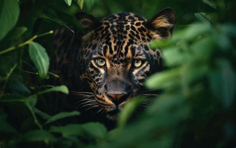 Premium AI Image | Stealthy Jaguar Hunting its Prey Amidst the Dense Jungle