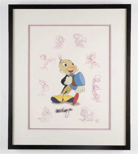 Ward Kimball Signed Jiminy Cricket Limited Edition Cel ID Apr22158