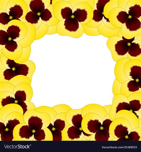 Pansy Flower Border Clip Art