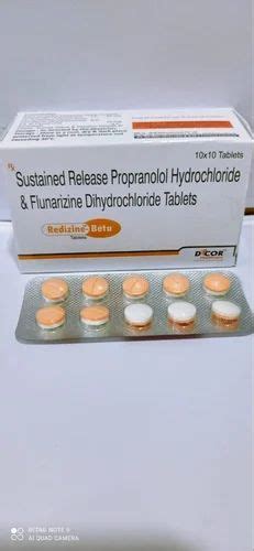 Propranolol 40 Mg With Flunarizine 10mg Sr Tablet At Rs 95 Strip