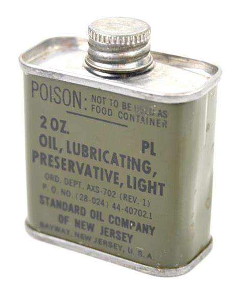 WorldWarCollectibles US WW2 Tin Can Of Lubricating Oil