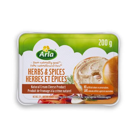 Arla Herb And Spice Cream Cheese 200g Kootenay Co Op