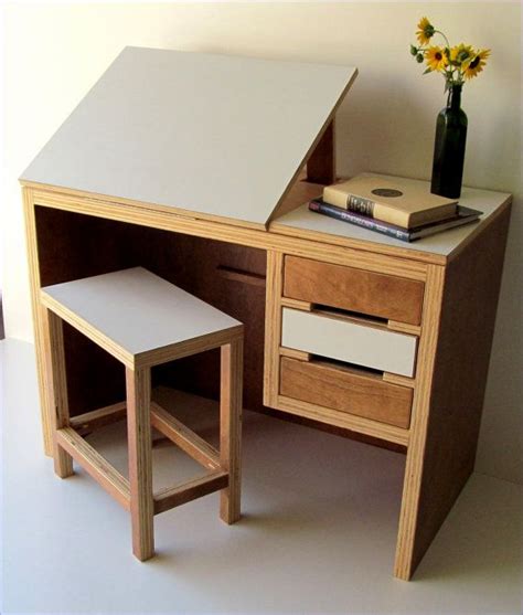 Modern Drawing Desk With Matching Stool By Theoffwhitedog On Etsy Art