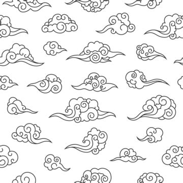 Japanese Clouds Japanese Drawing Clouds Drawing Japanese Sketch Png