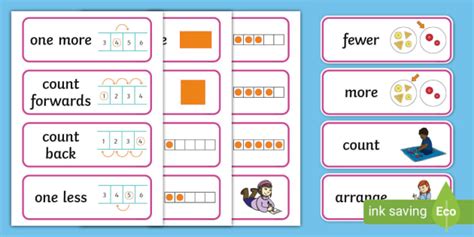 👉 Eyfs Maths Vocabulary Cards White Rose Maths Light And Dark