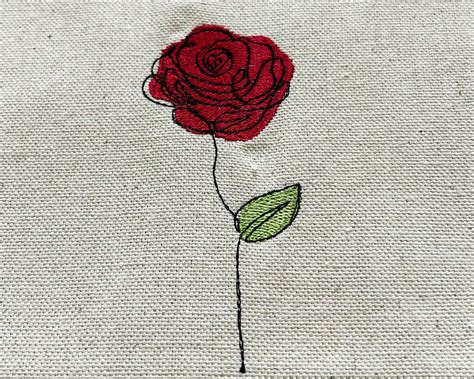 Rose Machine Embroidery File 4x4 Hoop - Etsy