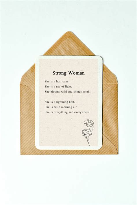 Funeral Short Poem Strong Woman Grief Loss Printable Poem Short