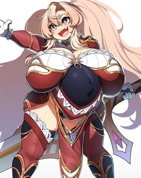 Rule 34 1girls Armor Big Belly Big Hair Blonde Hair Blush Bra Breasts Breasts Apart Brown Eyes