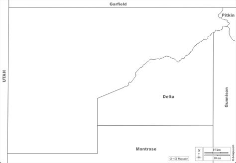 Condado de Mesa mapa livre mapa em branco livre mapa livre do esboço