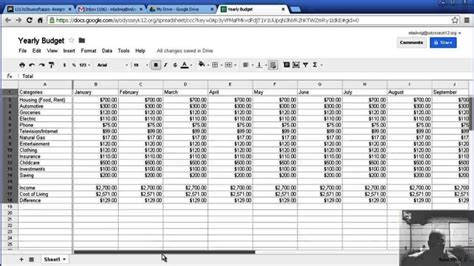 Excel Yearly Budget Template - SampleTemplatess - SampleTemplatess