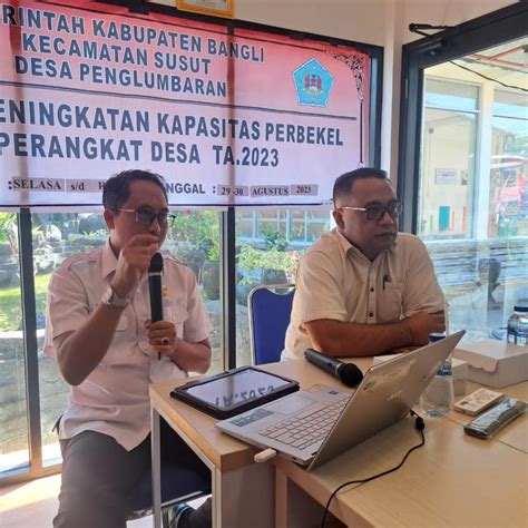 Pelatihan Peningkatan Kapasitas Perbekel Dan Perangkat Desa Hari