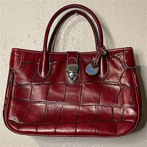 Dooney Bourke Women S Red And Burgundy Bag Depop