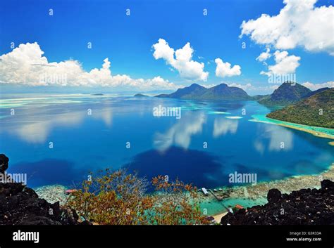 Scenery On Top Of Bohey Dulang Island Near Sipadan Island Sabah Borneo