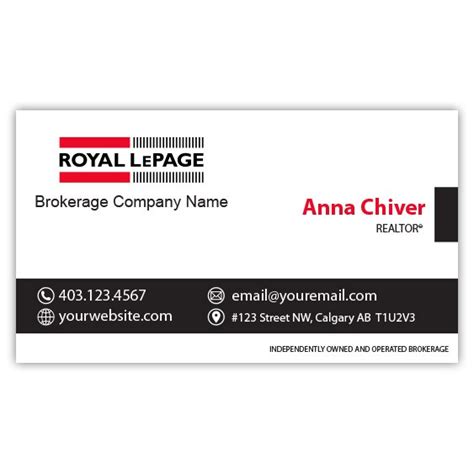 Royal Lepage Pt Business Card Design Opt Studio Signs