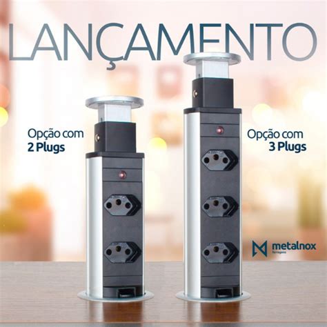 Torre Tomada Multiplug Retratil Embutir Mesa Bancada Totem Bivolt