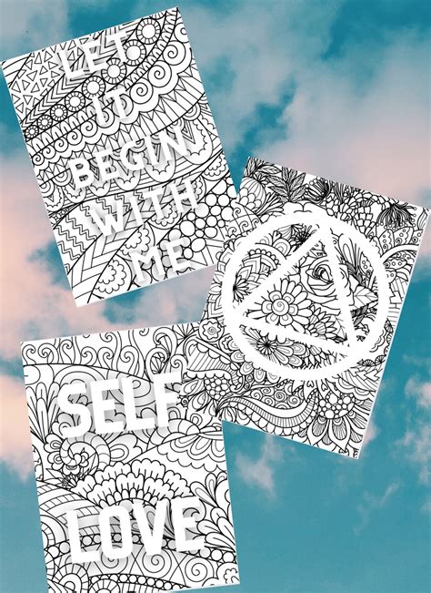 Printable Recovery Coloring Book Pages 12 Steps Mindfulness Etsy