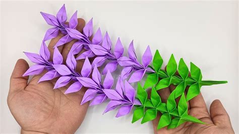 Origami Lavender How To Make A Paper Lavender Youtube