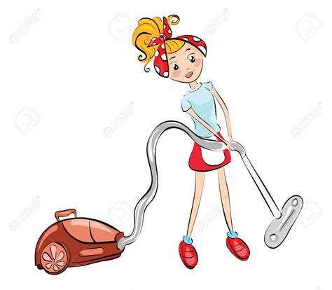 Vector Woman With Vacuum Clipart Panda Free Clipart Images