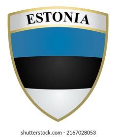 Coat Arms Colors Estonia On White Stock Vector (Royalty Free ...