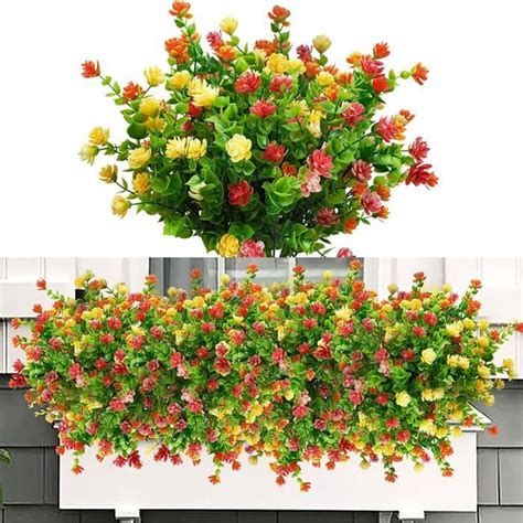 Pcs Fleurs Artificielles Ext Rieures Fleur Artificiel En Plastique