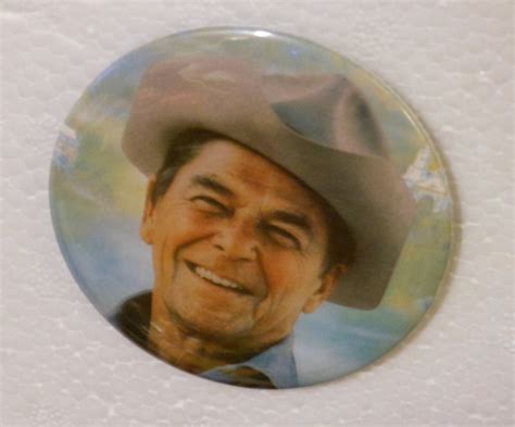 Ronald Reagan in a Cowboy Hat Pinback Button