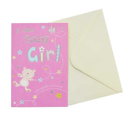 Baby Girl Card - Garlanna Greeting Cards