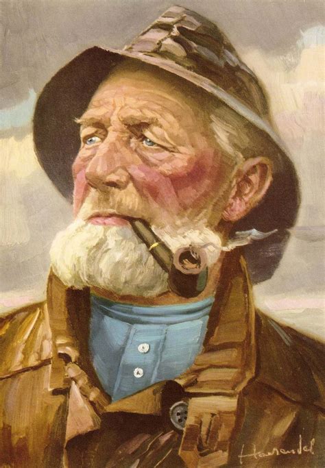 Sea Painting Portrait Painting Watercolor Paintings Old Fisherman