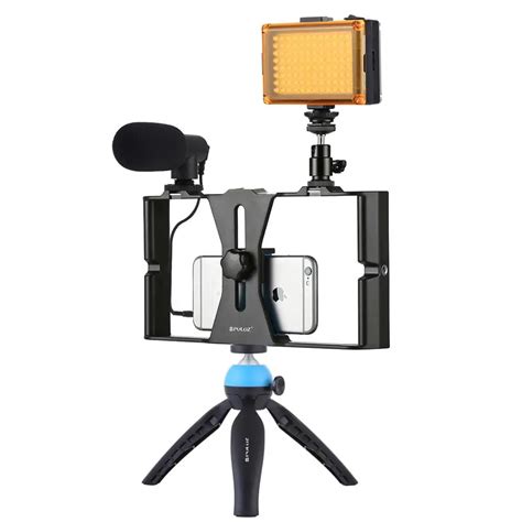 Kit de suporte para vlogging gravação de vídeo no vivo microfone