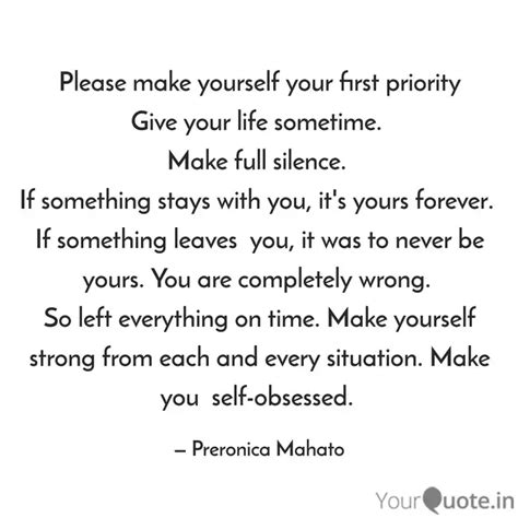 Please Make Yourself Your Quotes Writings By Preronica Mahato