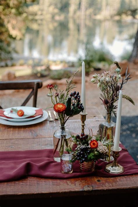 Bud Vases And Candlesticks Autumn Apple Hill Micro Wedding Rustic