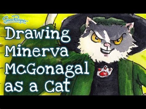 Drawing Professor McGonagall form Harry Potter as a Cat | Shoo Rayner ...