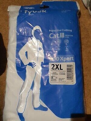 X Dupont Tyvek Xpert Hooded Protective Disposable Coverall Size