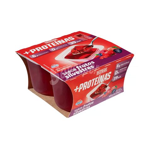 Hacendado Gelatina Proteina Materia Grasa Sabor Frutos Rojos Pack