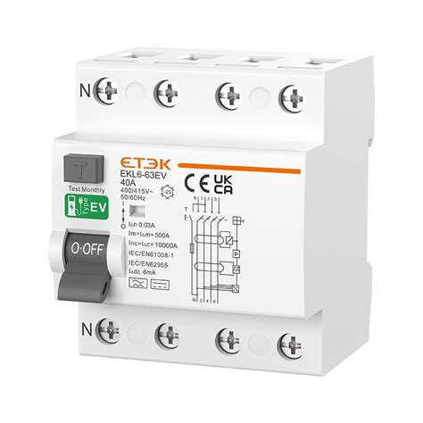 Ekl Ev Type Ev A Rcd Ma Dc Sensitive Rcd For Ev Charging Safety