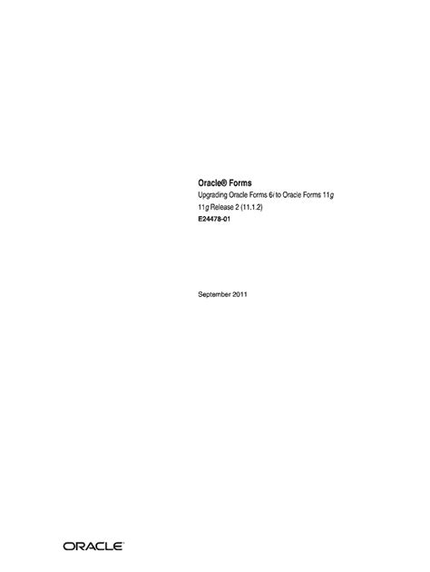 Fillable Online Upgrading Oracle Forms 6i To Oracle Forms 11g Fax Email