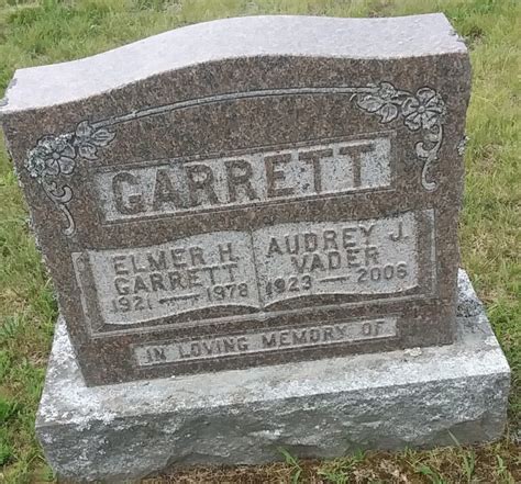 Tombstone Elmer Garrett St Andrew S United Cemetery Coe Hill