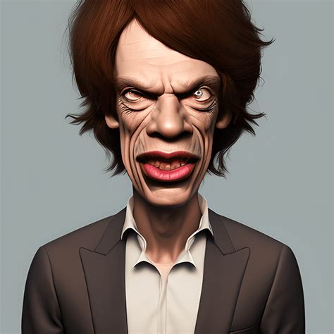 Mick Jagger Expressieve Karikatuur Creative Fabrica