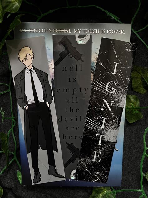 Three Aaron Warner Bookmarks Shatter Me Ignite Me Bookmark Etsy Uk