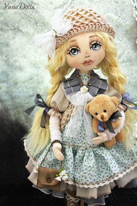 Pattern Textile Doll Ooak Textile Doll Pattern Art Doll Creation Of