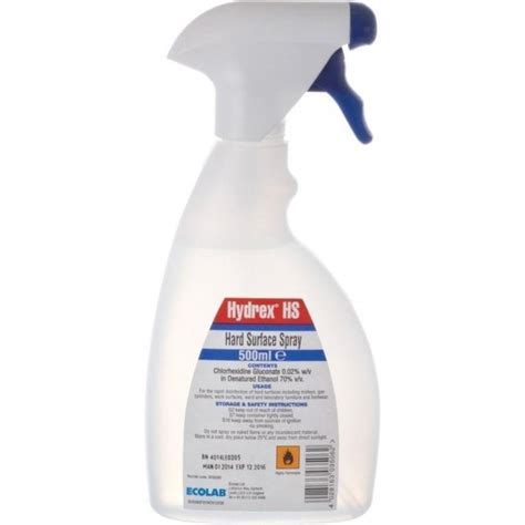 Na Ecolab Hydrex Hard Surface Spray 500ml Each General Hygiene