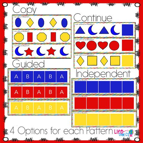 2D Shapes Pattern Pack for Math Centers | lifeovercs