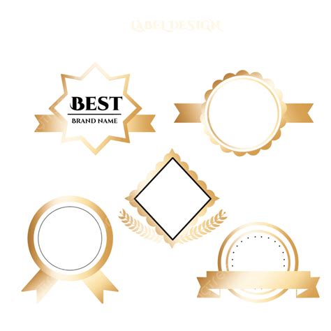 Brand Label Hd Transparent Gold Label Design Brand Best Seller