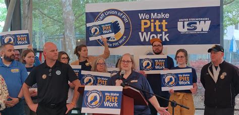 Pitt staff, USW reps rally in Oakland, Harrisburg to celebrate union